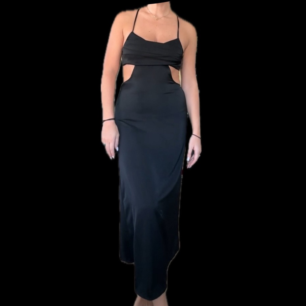 Elegant Black Cutout Dress